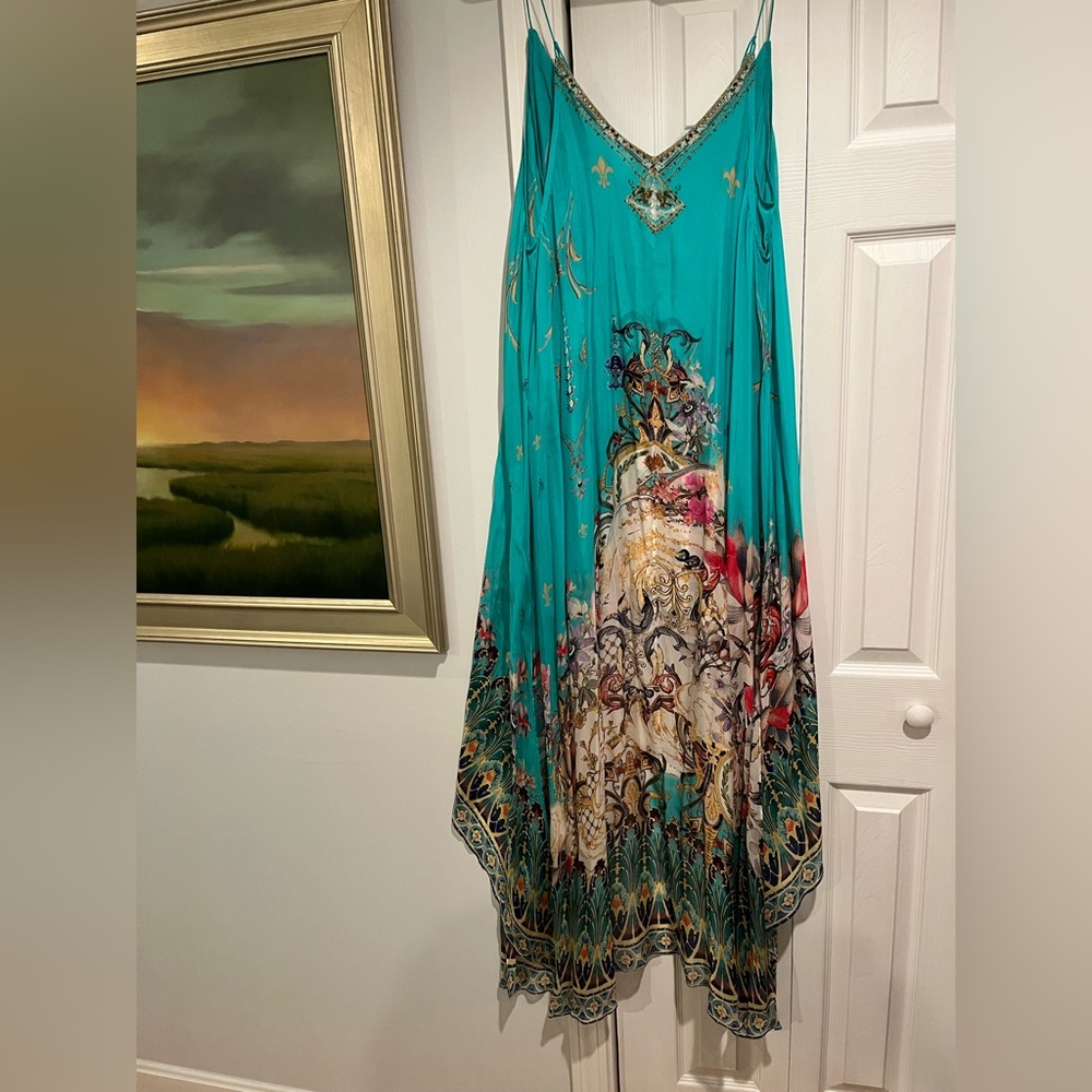 Camilla Hi low silk floral dress. Be a Queen in this flowy piece
